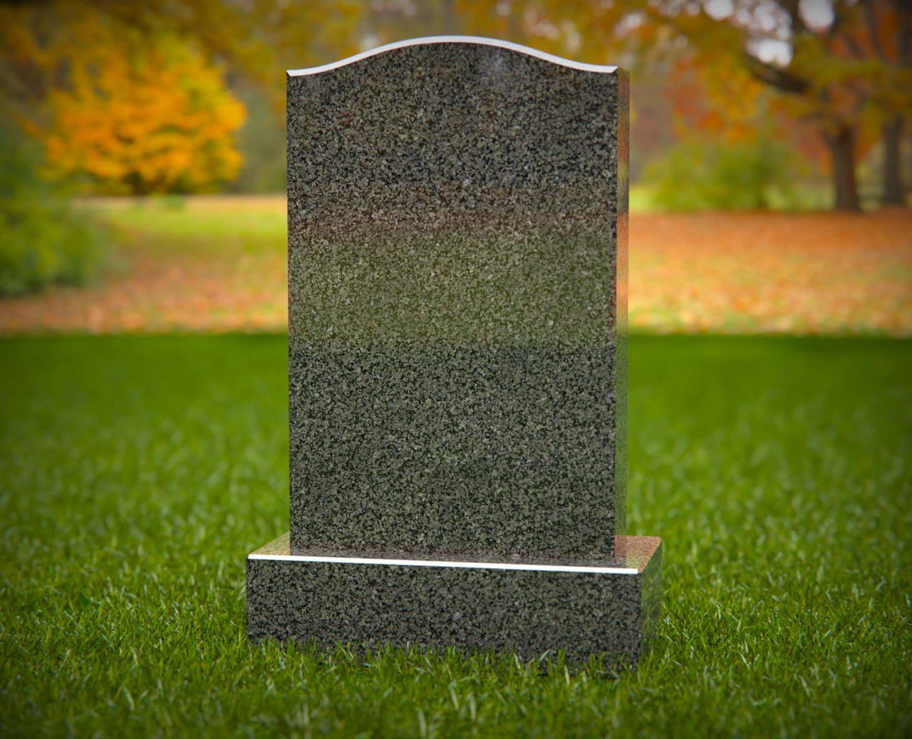 Classic Arched-Top Upright Headstone