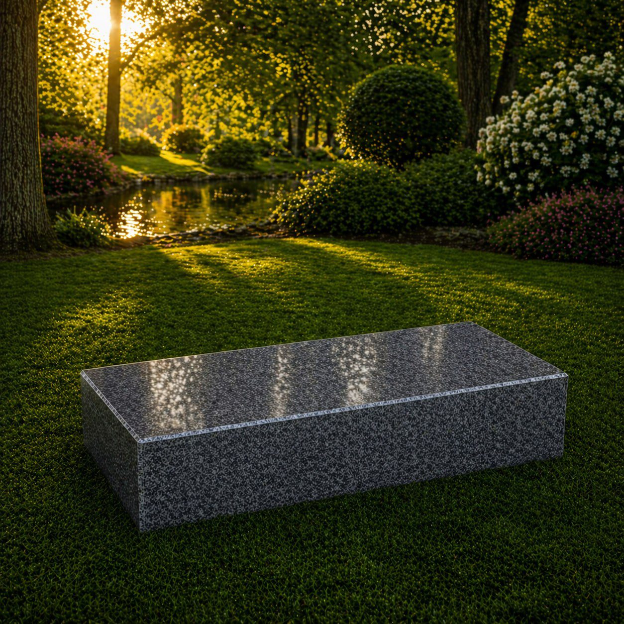 Companion Flat Granite Grave Marker