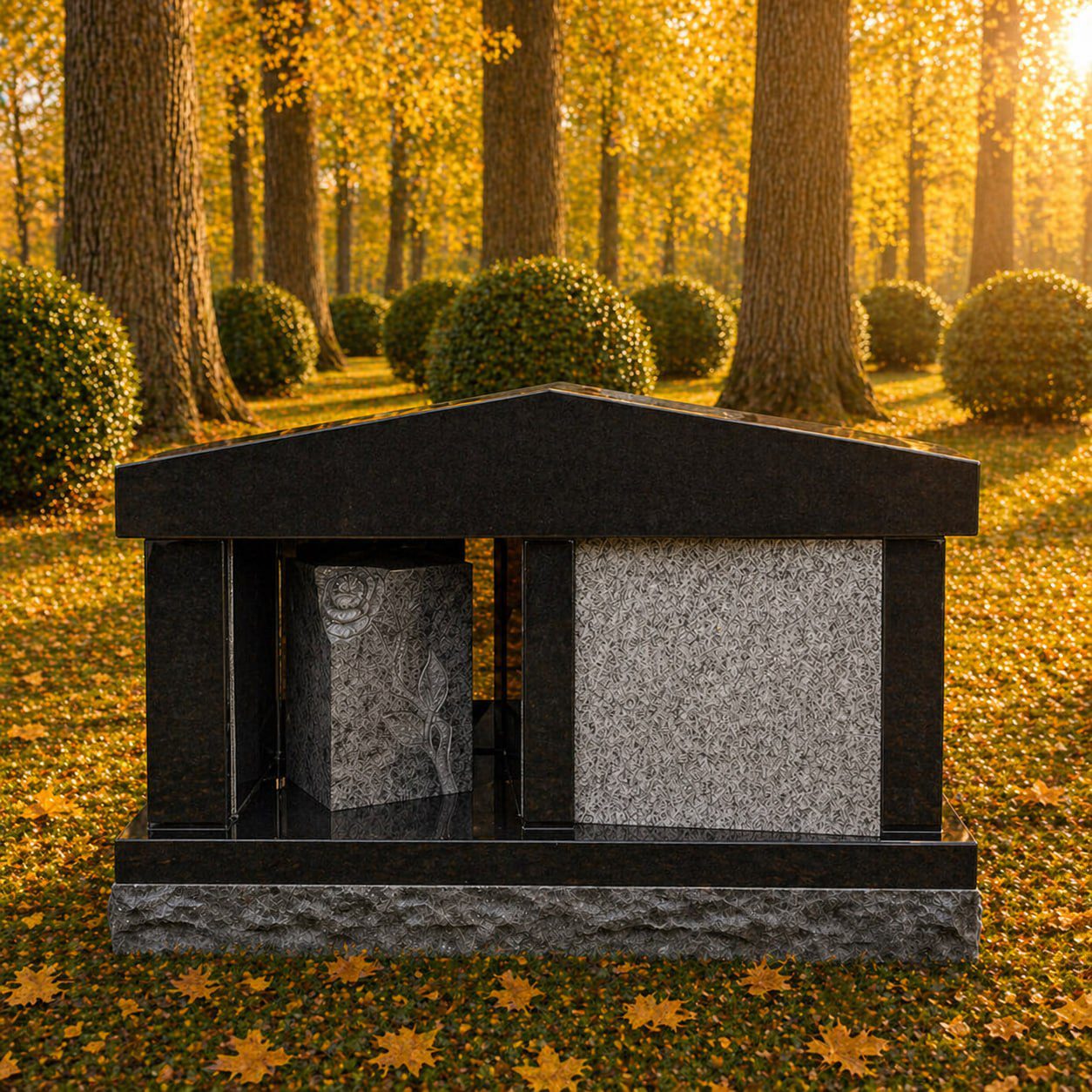 2-Niche Granite Cremation Columbarium