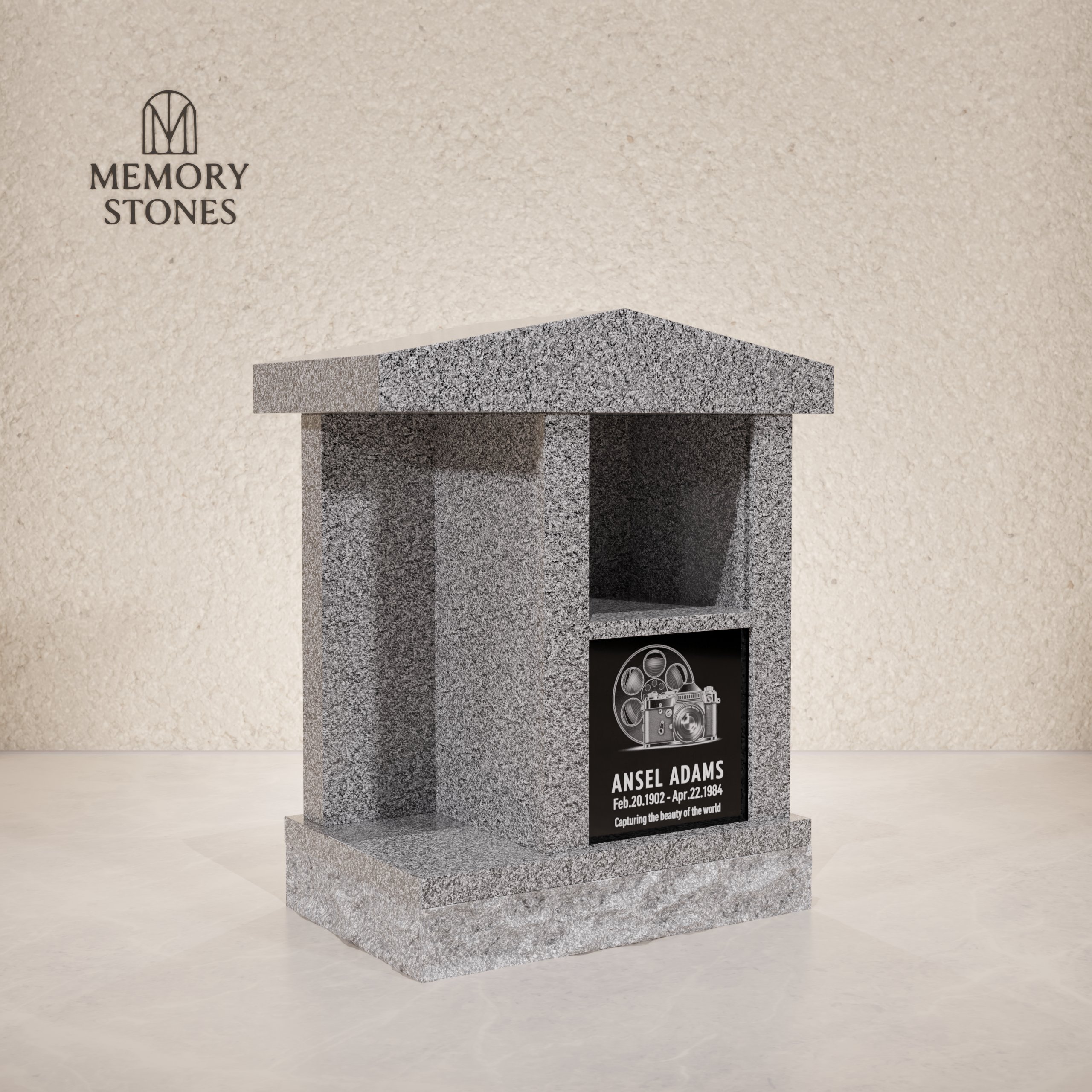 2-Niche Granite Columbarium Monument