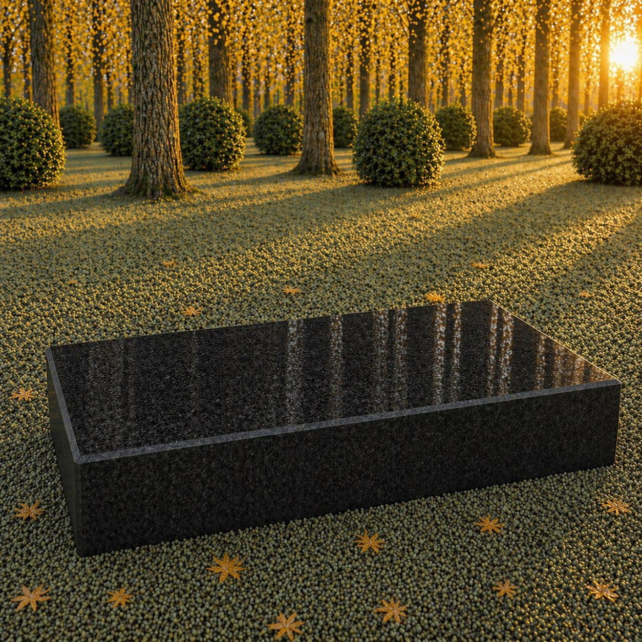 Flat Granite Grave Marker