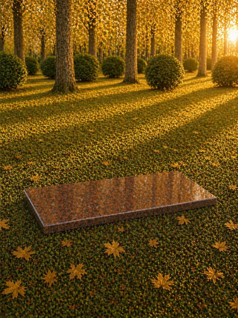 Flat Granite Grave Marker