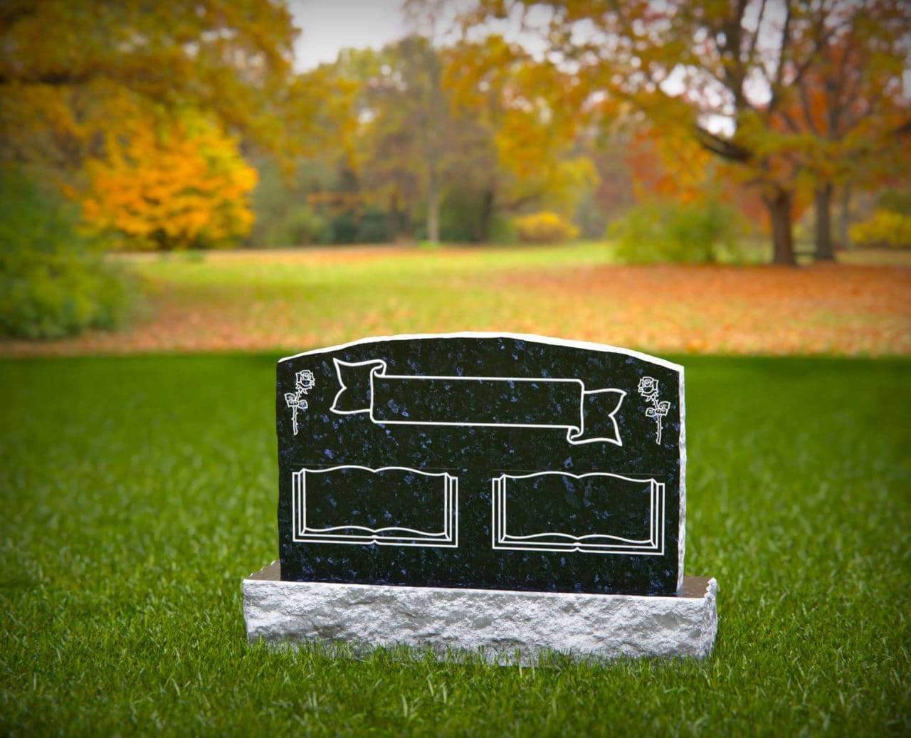 Companion Upright Granite Headstone
