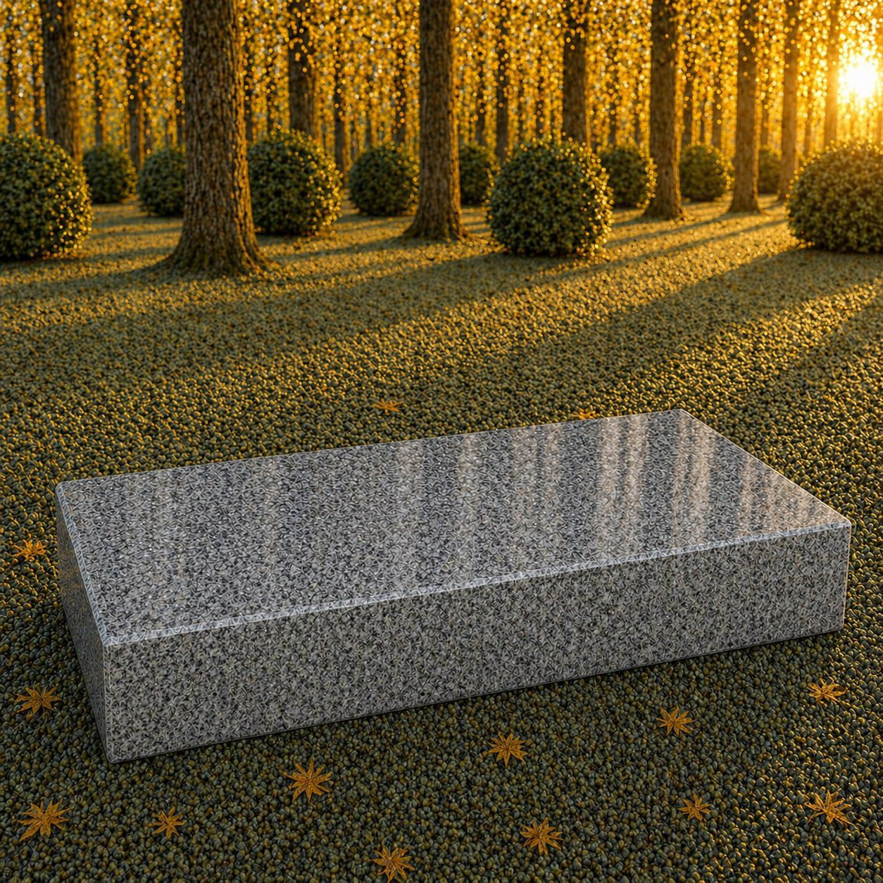 Flat Granite Grave Marker