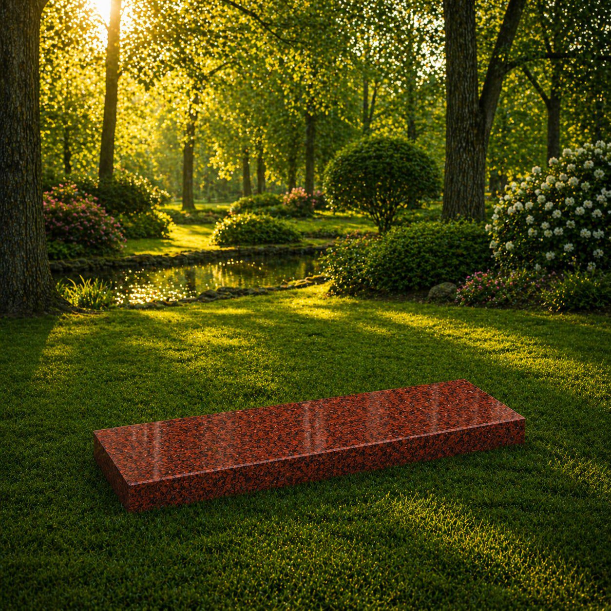 Companion Flat Granite Grave Marker