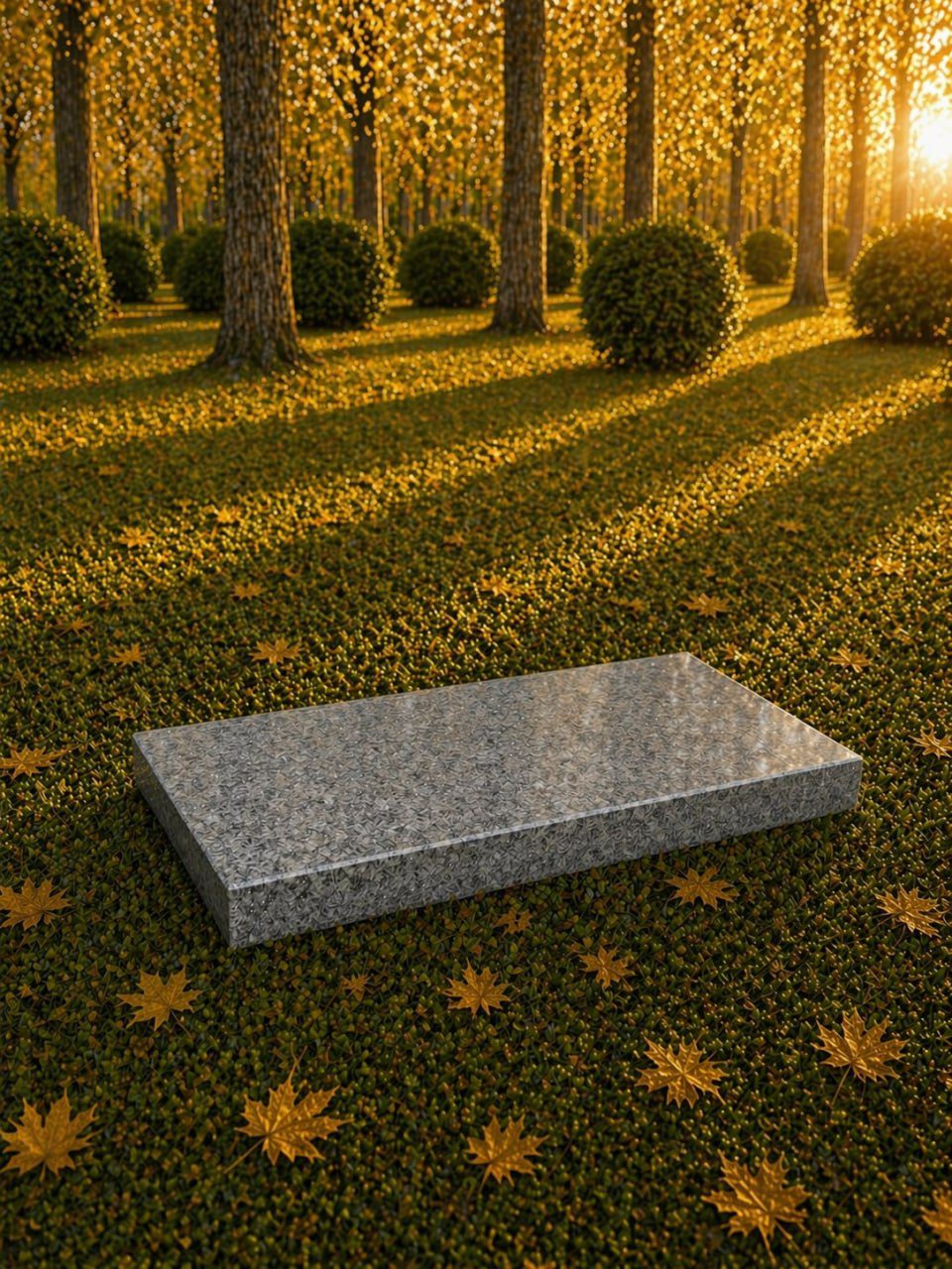 Flat Granite Grave Marker