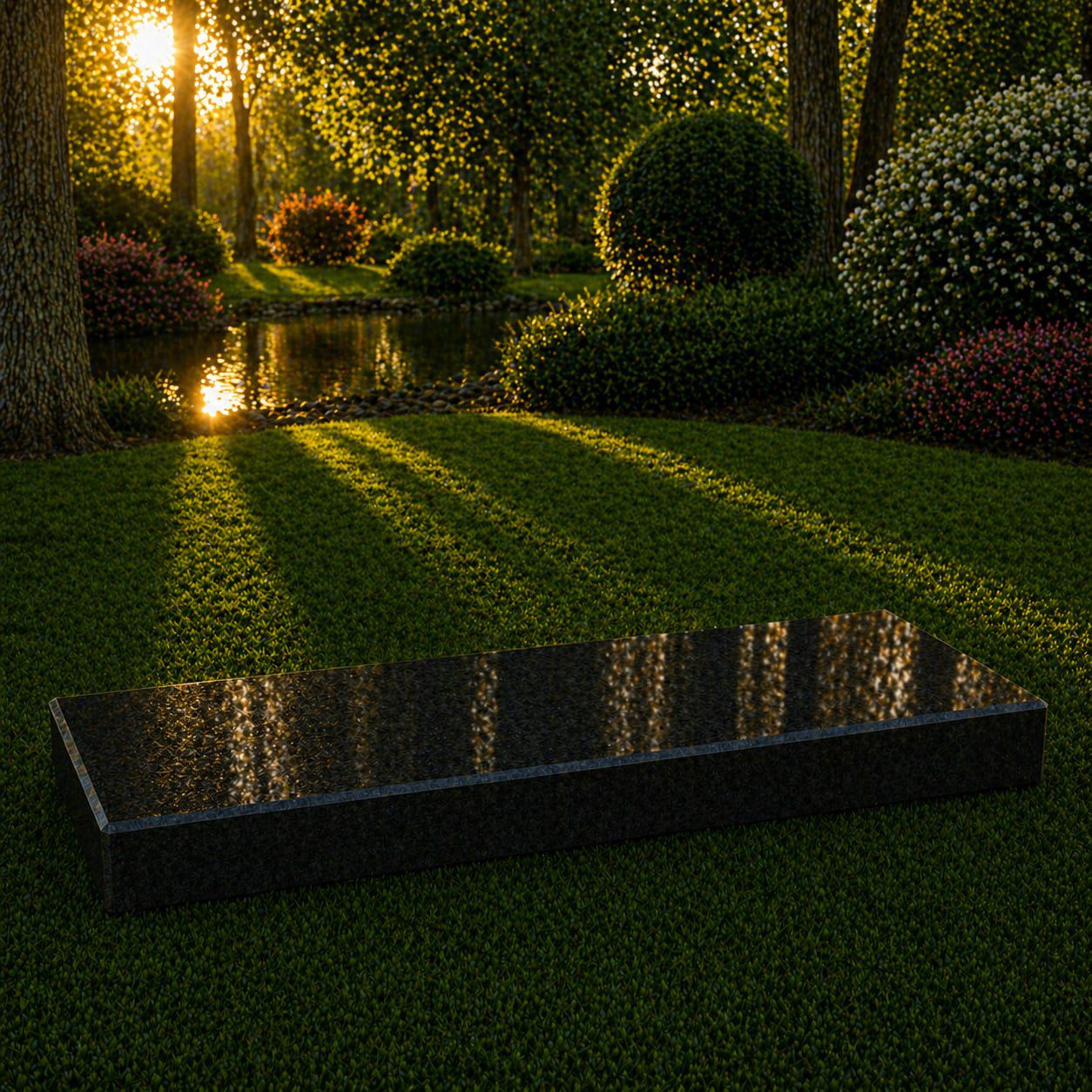 Flat Granite Grave Marker