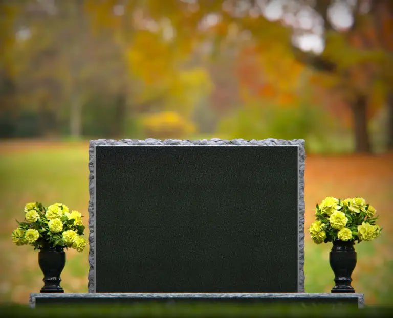 Rock-Edge Companion Upright Headstone
