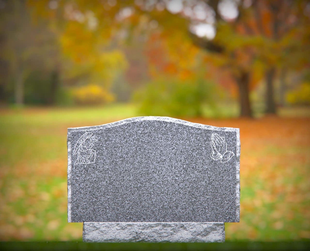 Serpentine-Top Companion Upright Headstone