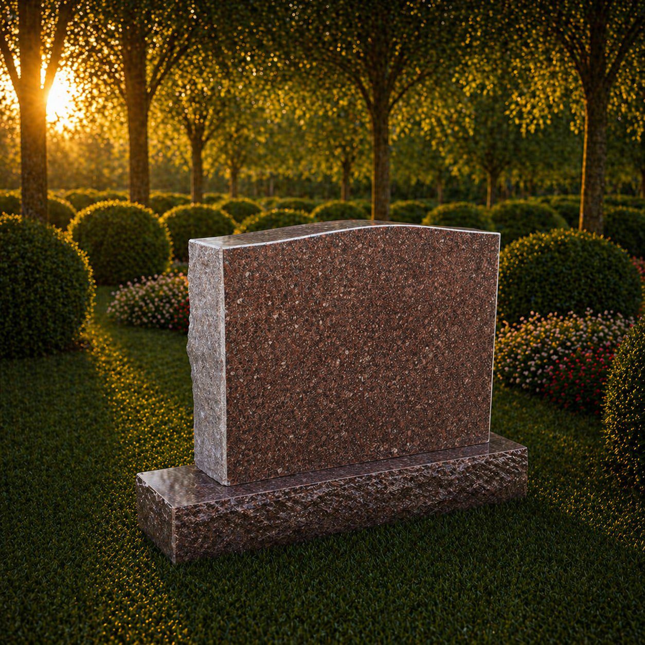 Serpentine Top Upright Headstone