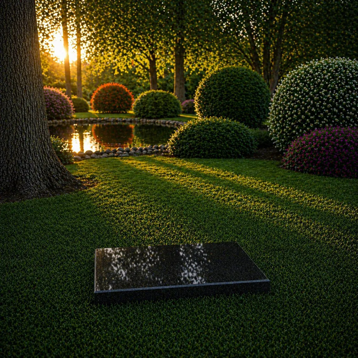 Granite Flat Grave Marker