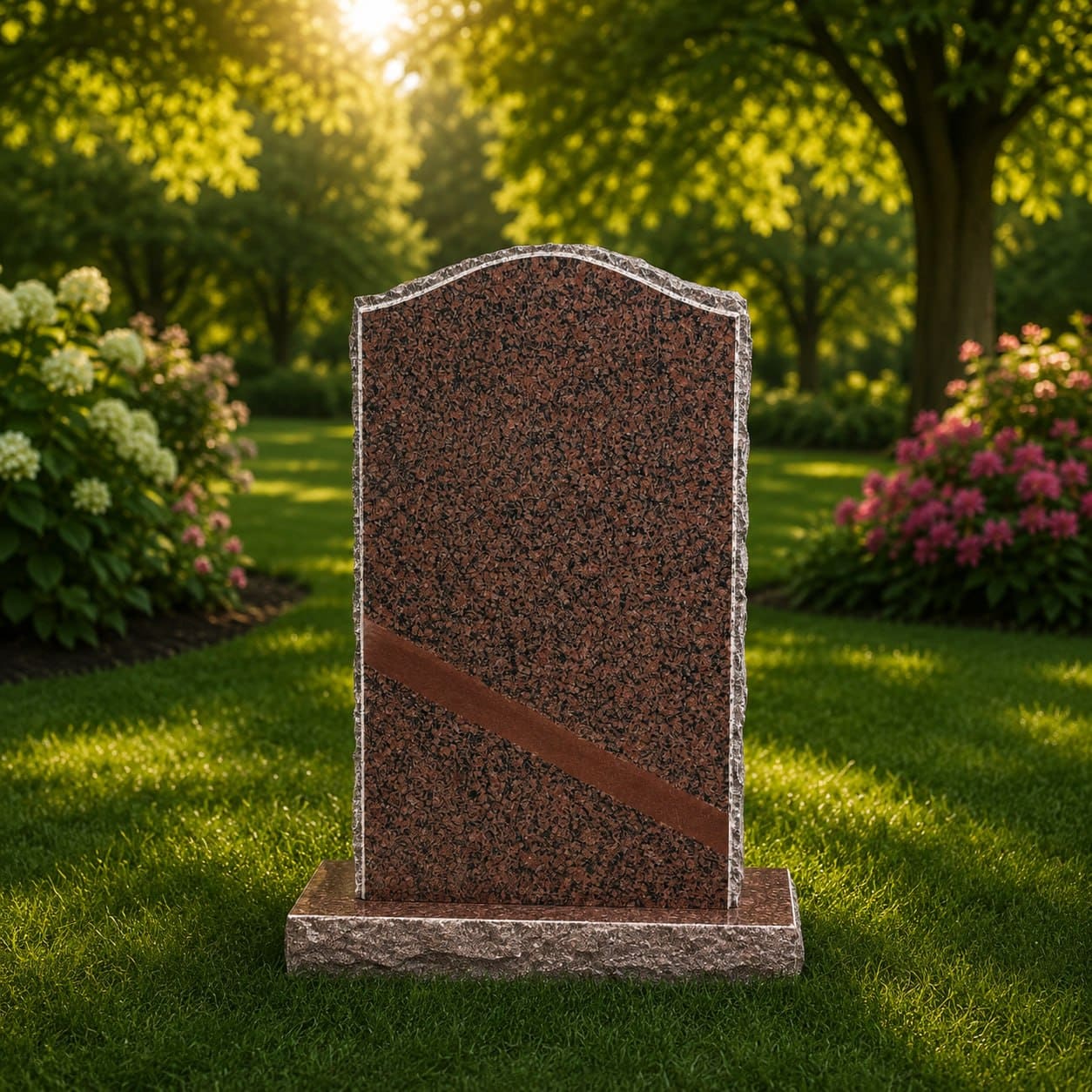 Arch-Top Upright Granite Headstone