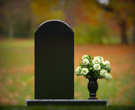 Rounded Top Upright Granite Headstone