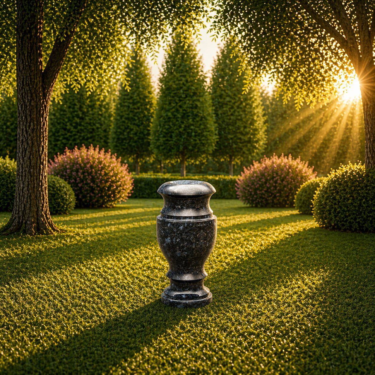Granite Memorial Vase 4 x 4 x 10