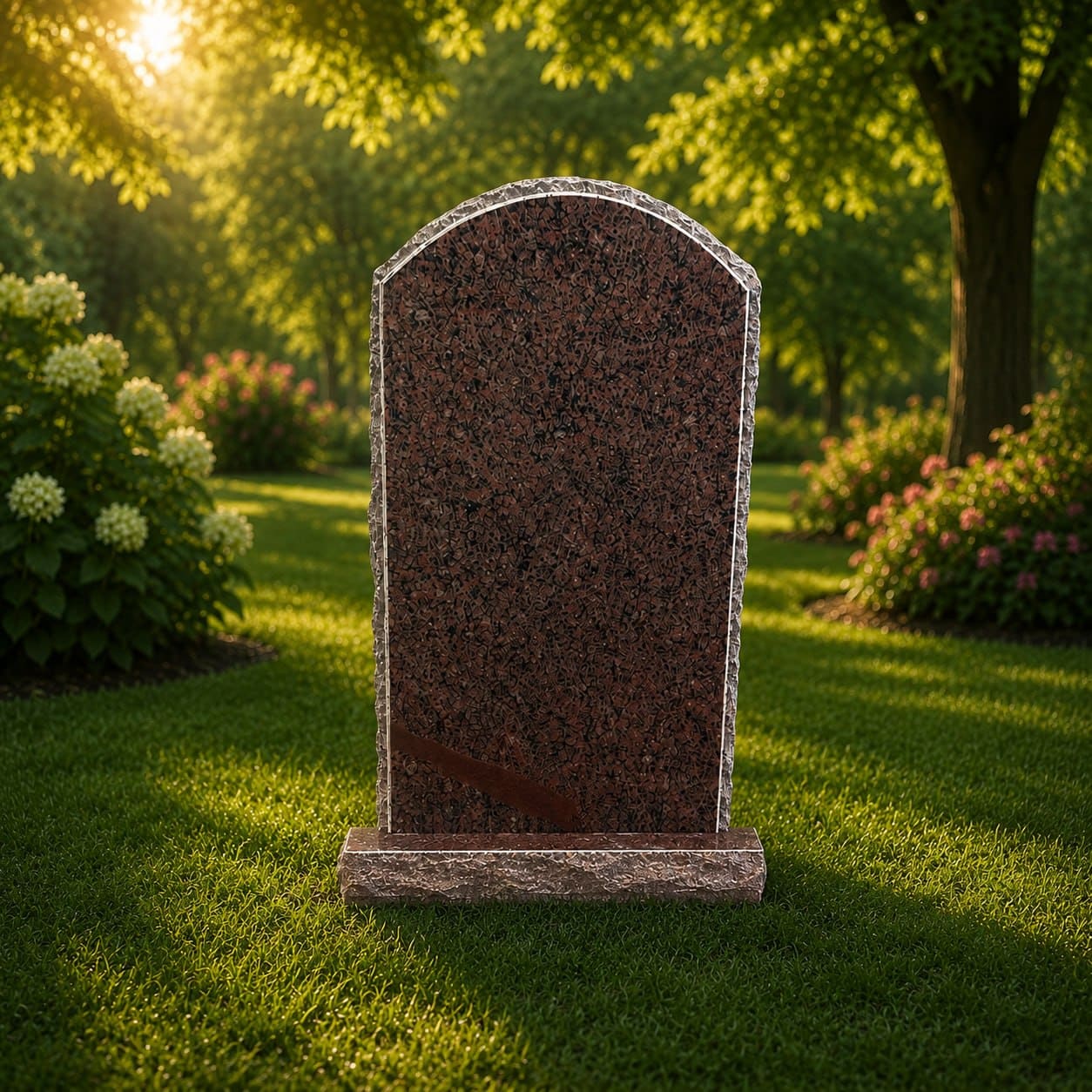 Arch-Top Upright Granite Headstone