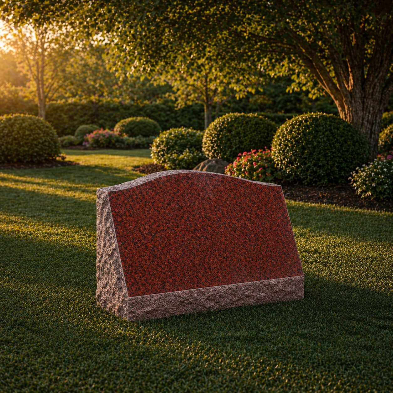 Slant Granite Headstone