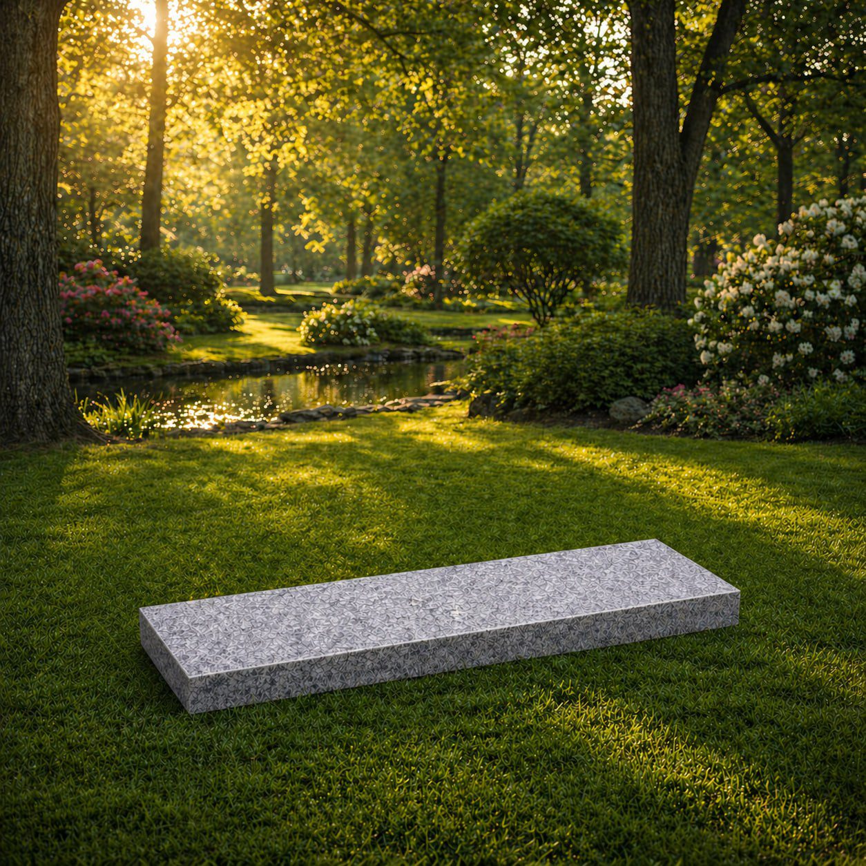 Companion Flat Granite Grave Marker