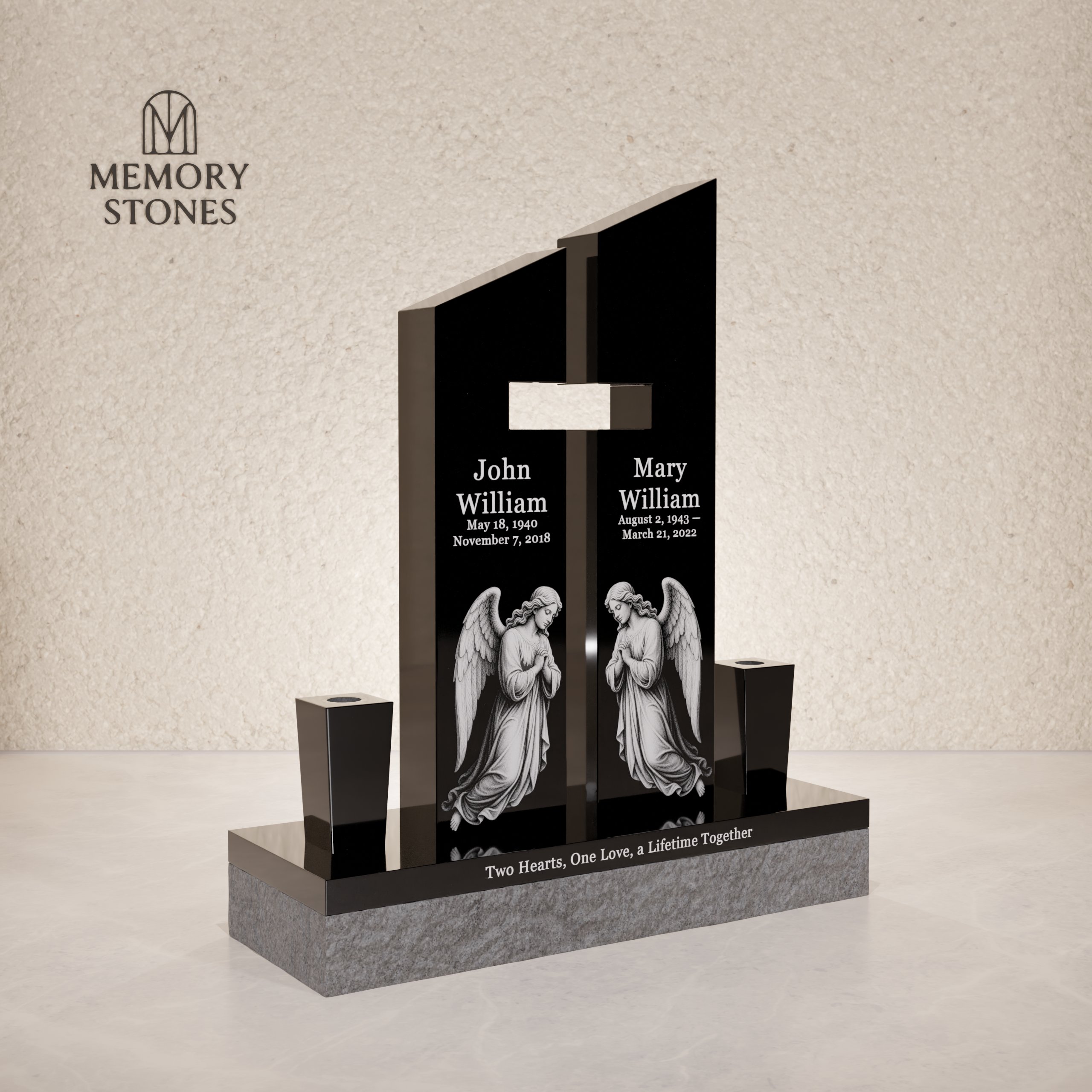 Headstone with Split Design