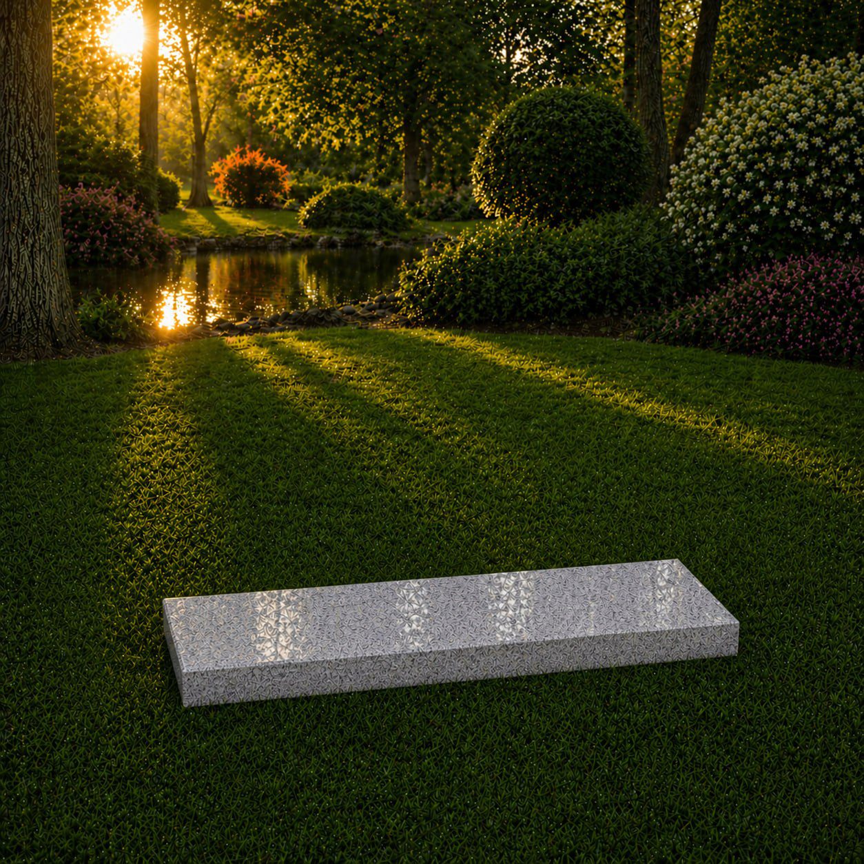 Half Ledger Granite Memorial 64 x 28 x 2