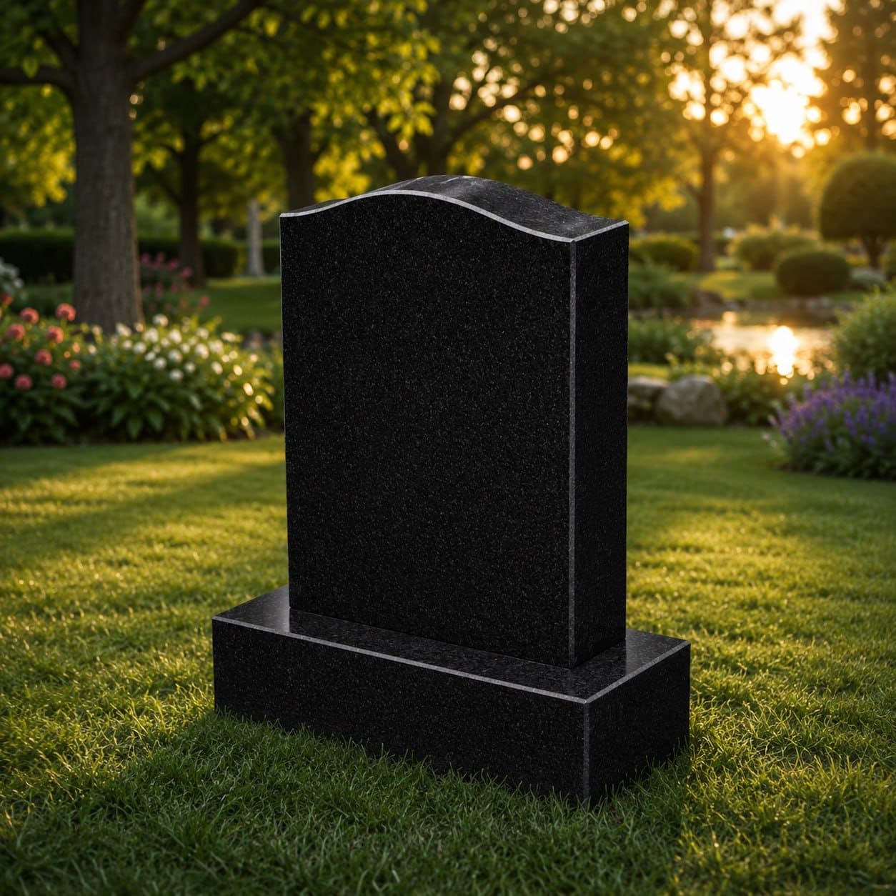 Serpentine Upright Granite Headstone