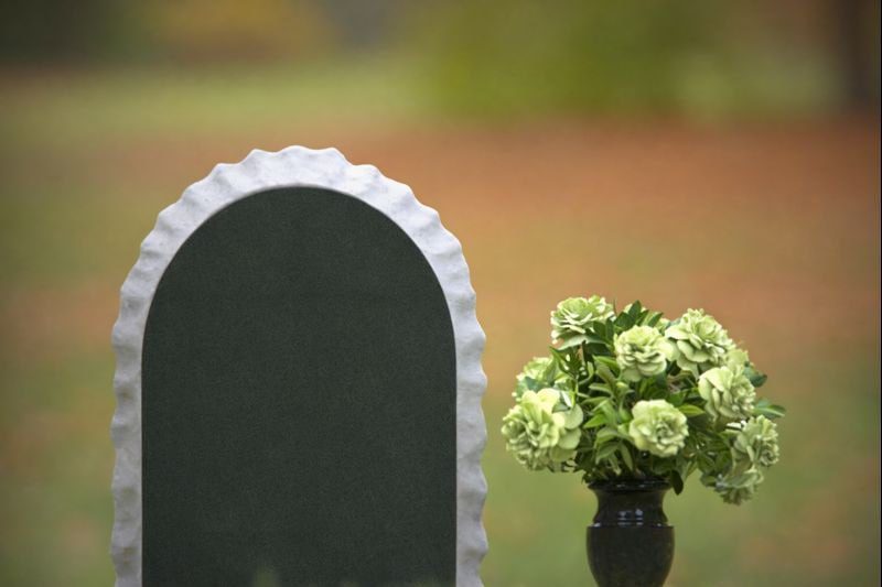 Rock-Pitched Arch Upright Granite Headstone