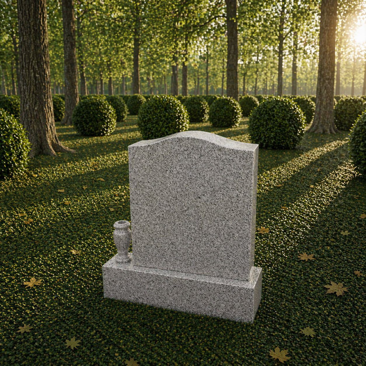 Serpentine Upright Granite Headstone 24 x 8 x 30