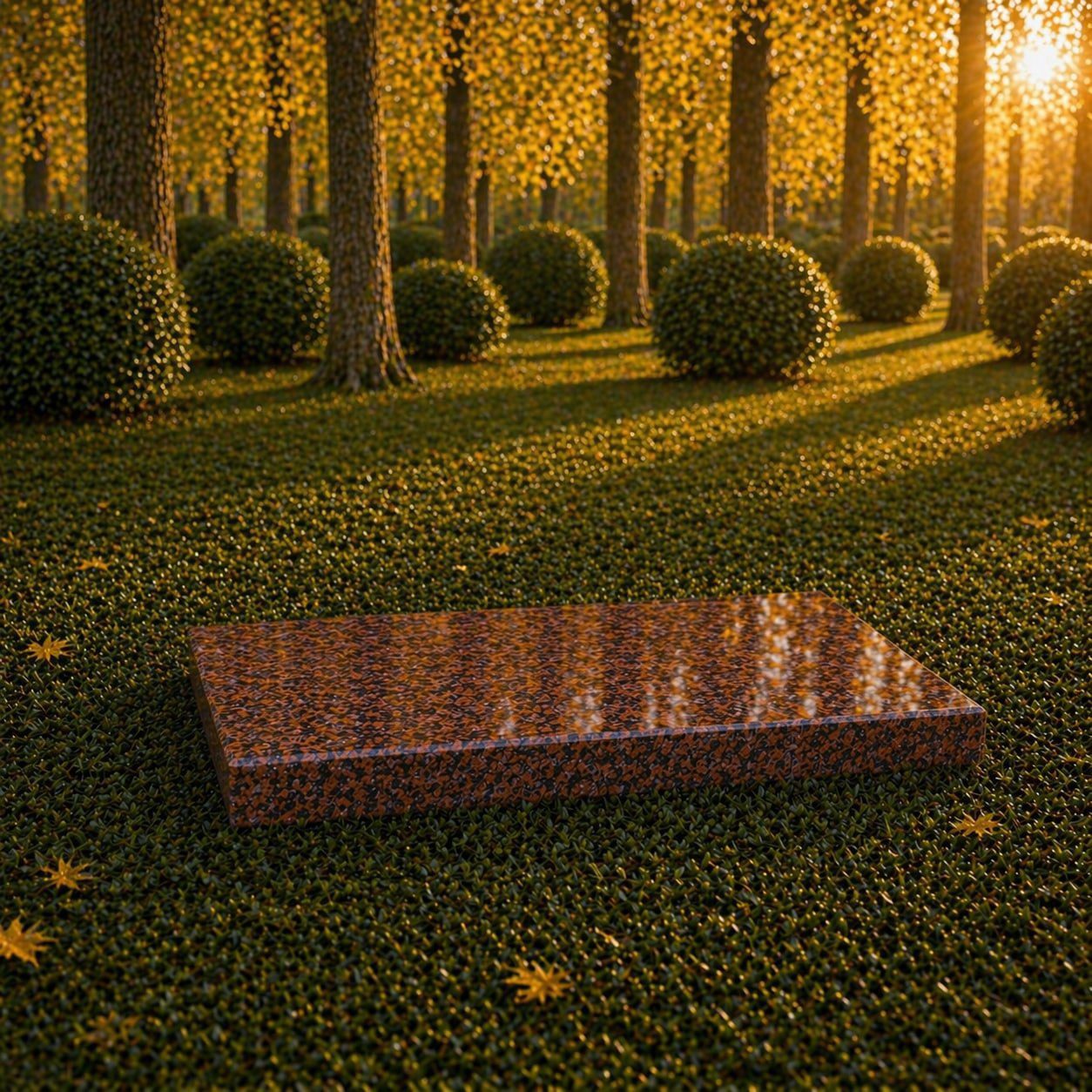 Flat Granite Grave Marker 24 x 12 x 2