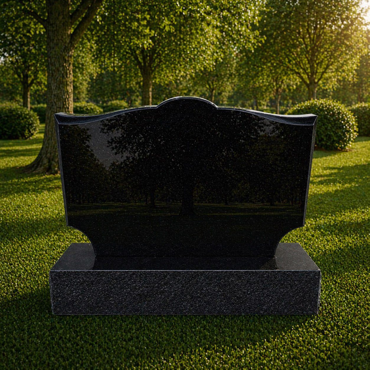 Book Shape Upright Granite Headstone