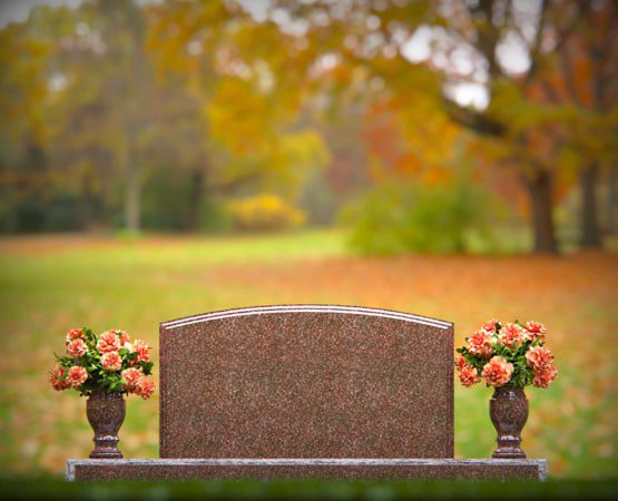 Traditional Arched Companion Upright Headstone