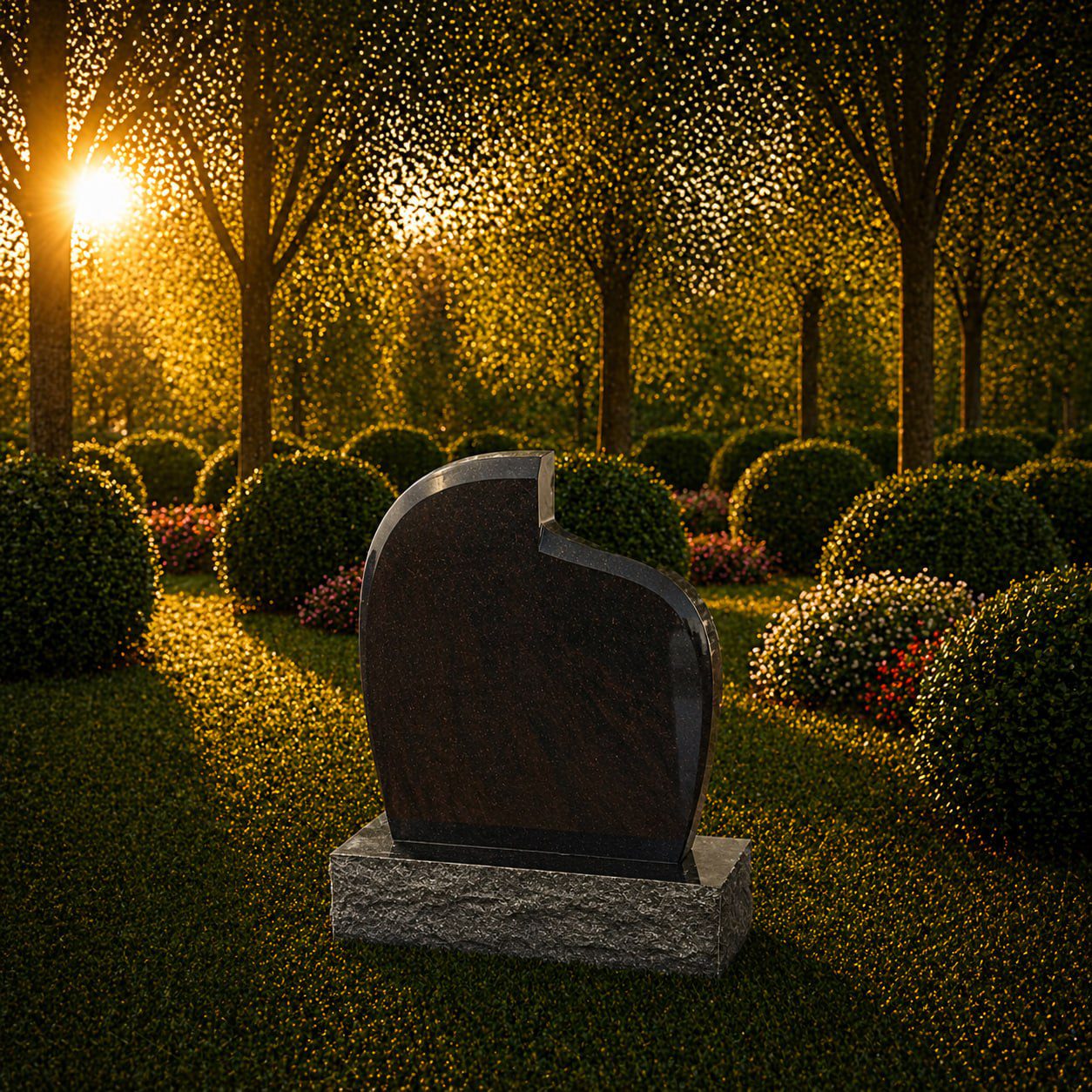 Tear Drop Shape Granite Headstone 18 x 3 x 18