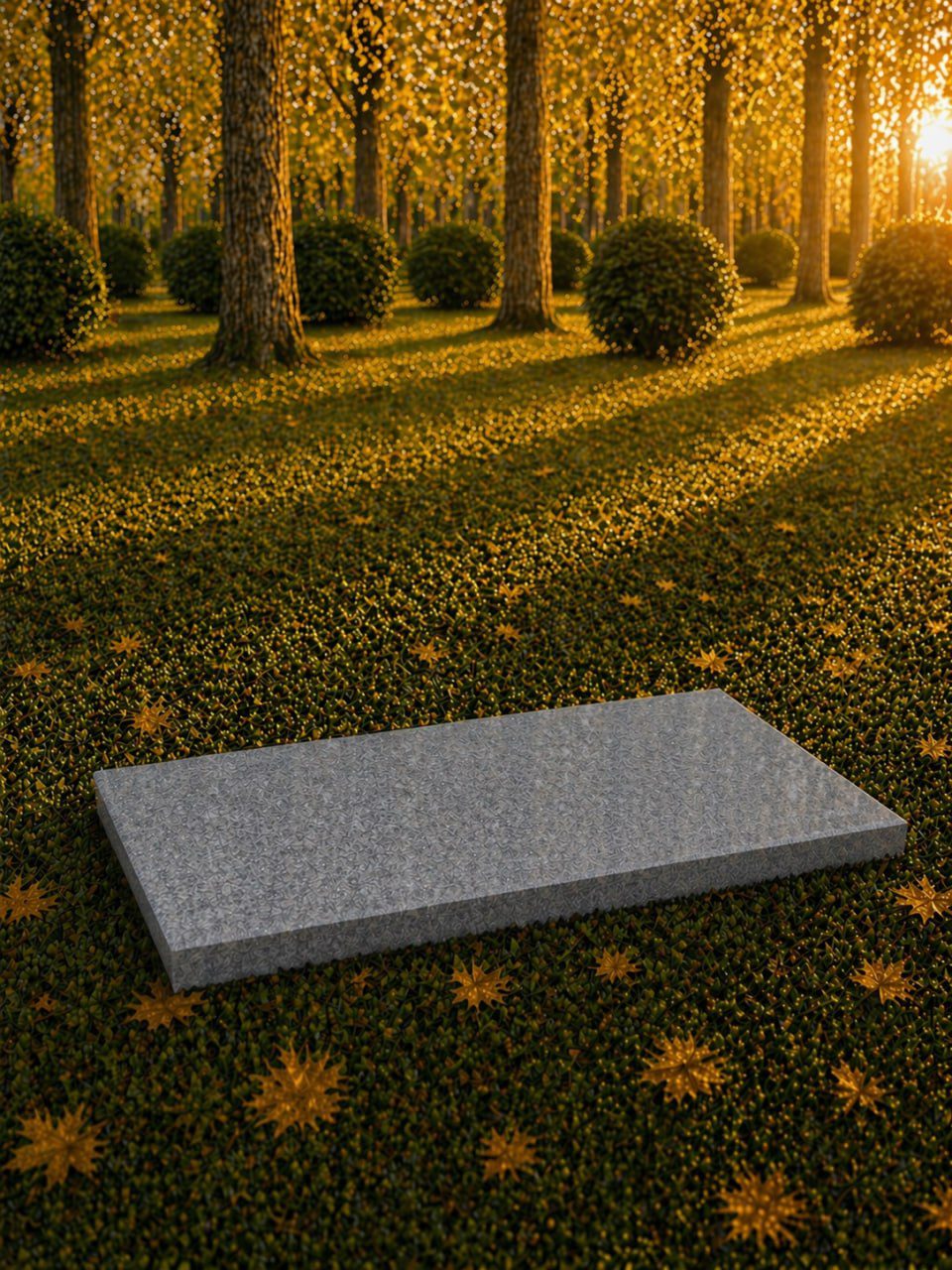 Flat Granite Grave Marker 24 x 12 x 1