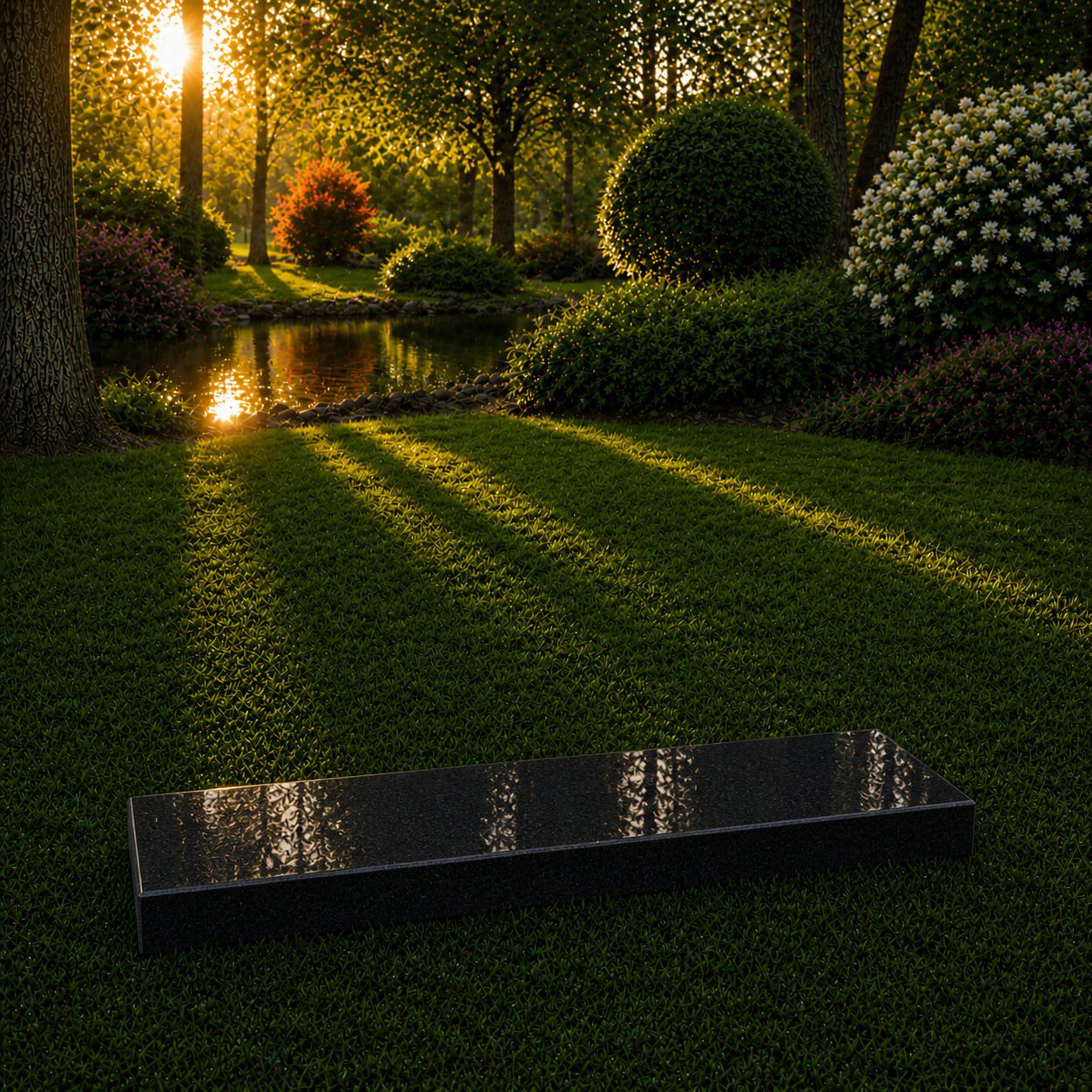 Half Ledger Granite Memorial 64 x 28 x 2