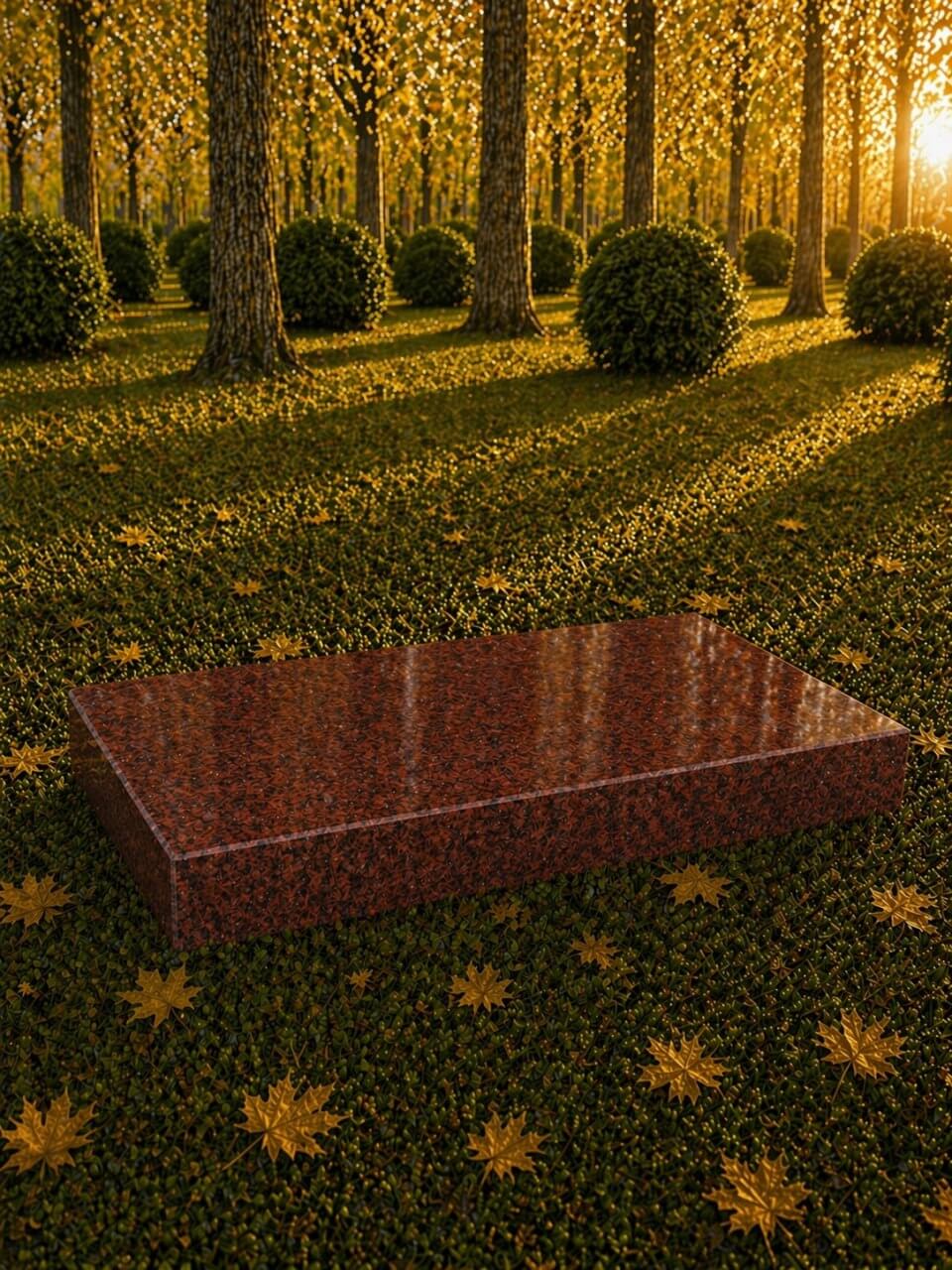 Flat Granite Grave Marker