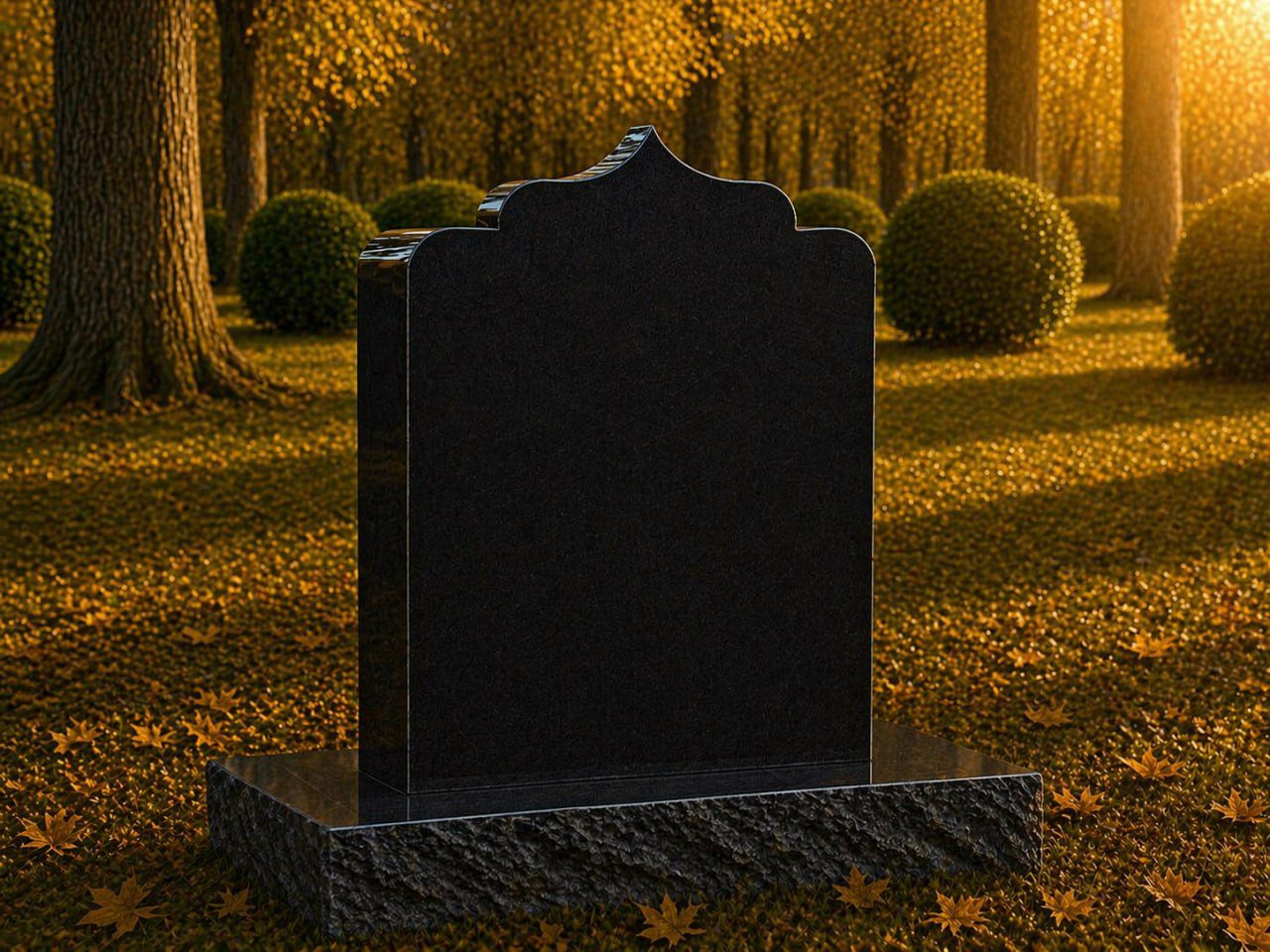 Stepped Top Upright Headstone