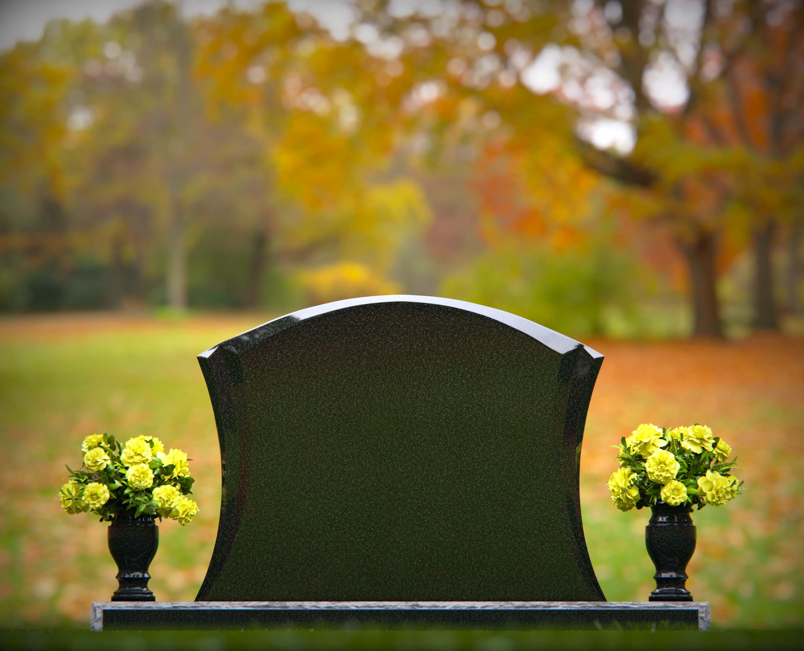Curved Upright Granite Headstone