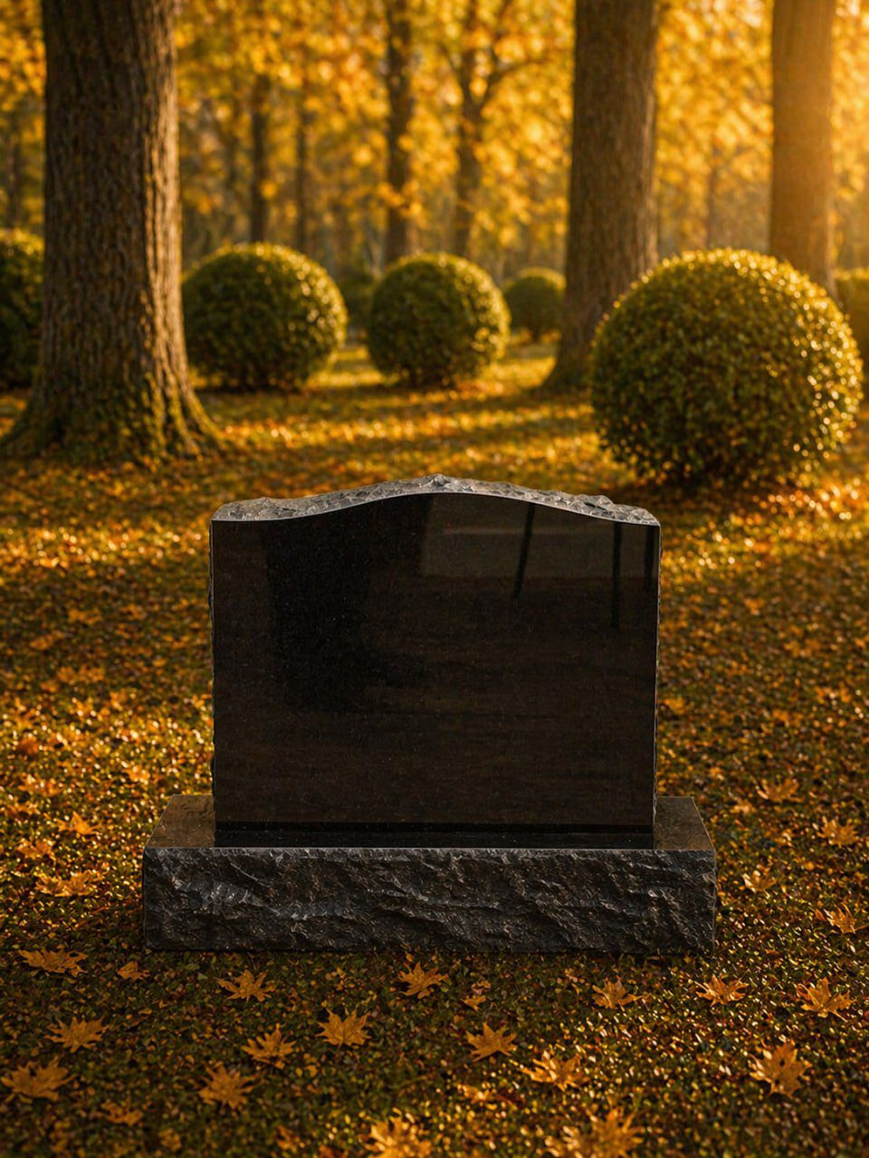 Rock Edge Upright Headstone