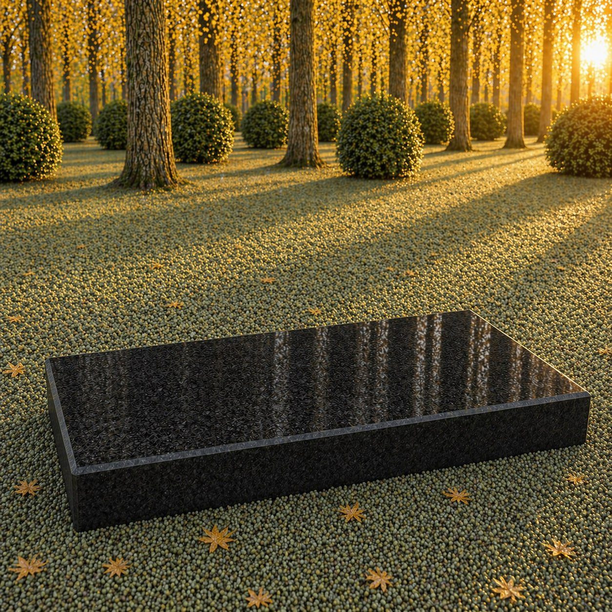 Flat Granite Grave Marker
