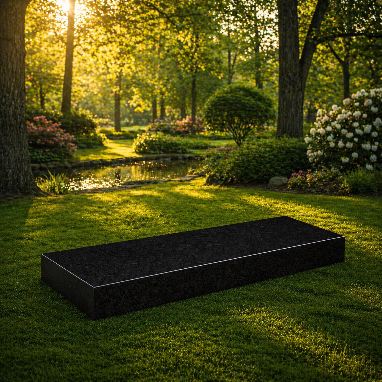 Companion Flat Granite Grave Marker