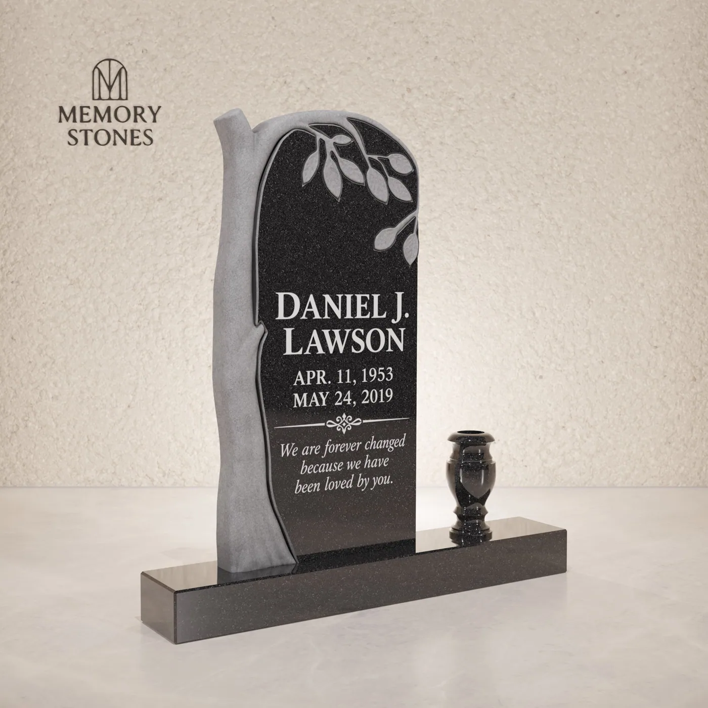 Tree of Life Shape Granite Headstone