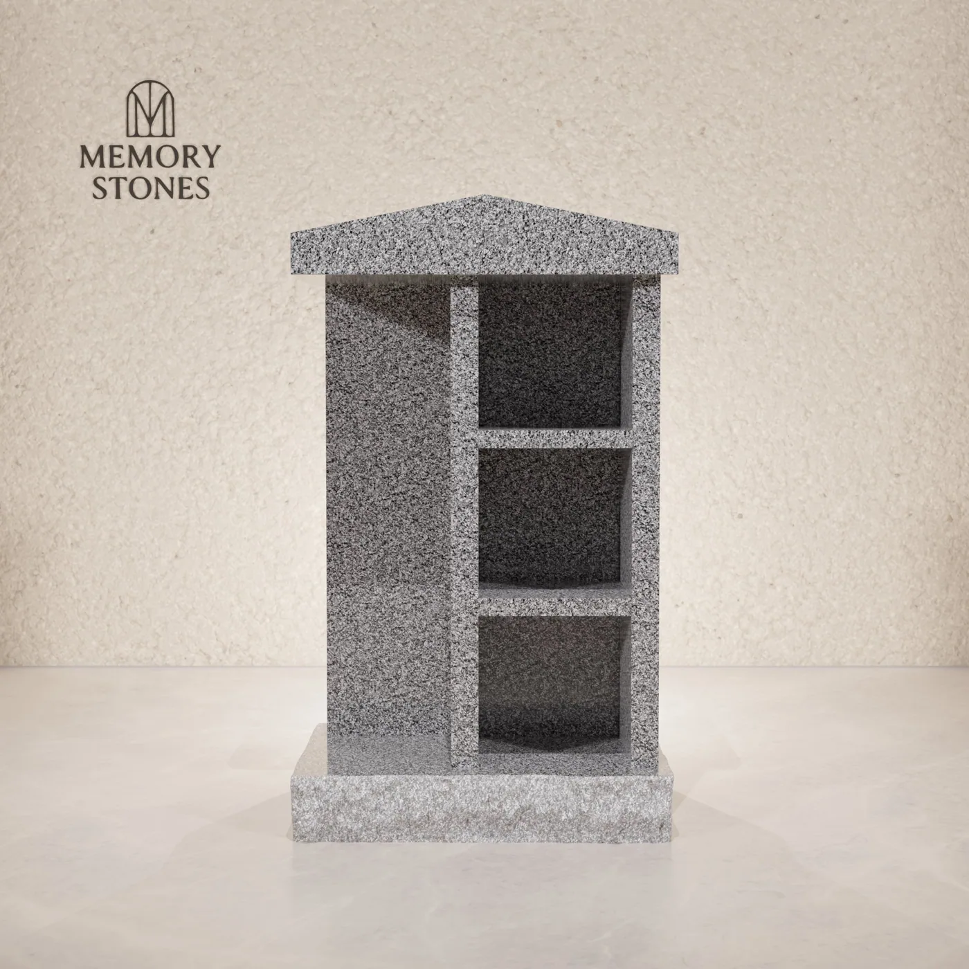 3-Niche Granite Columbarium Monument — view 2