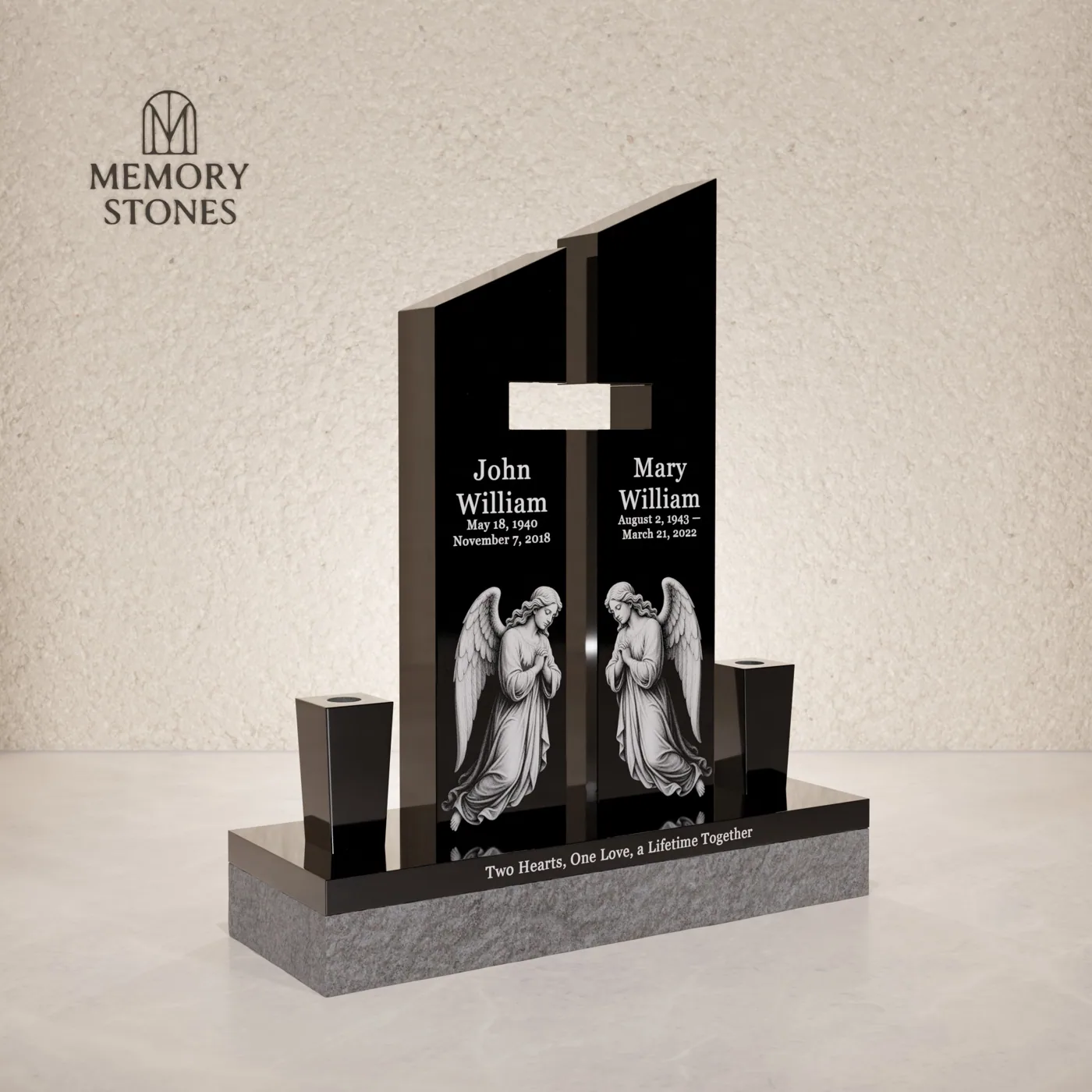 Headstone with Split Design