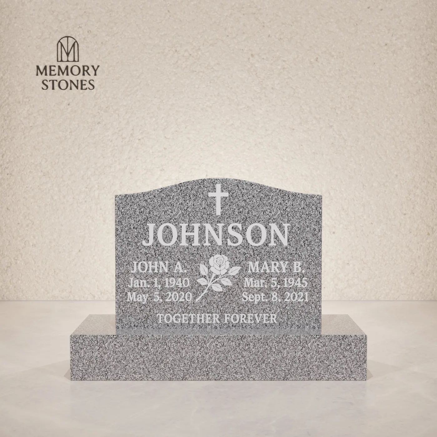 Serpentine Granite Headstone — view 2