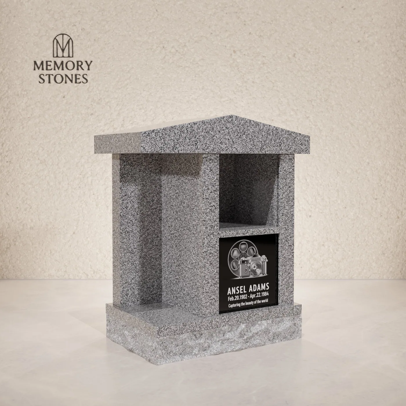 2-Niche Granite Columbarium Monument