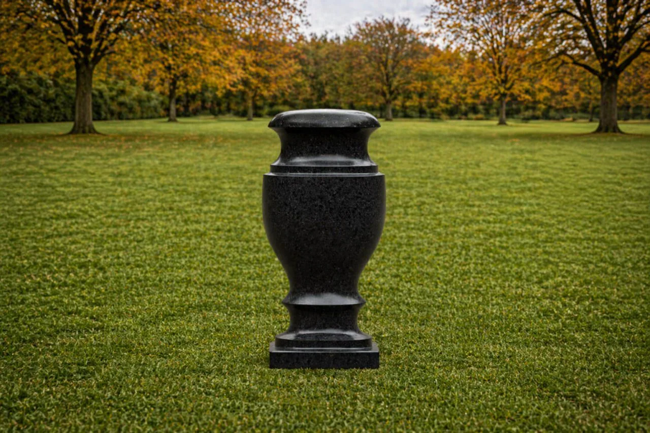 Granite Memorial Vase 6 x 6 x 12