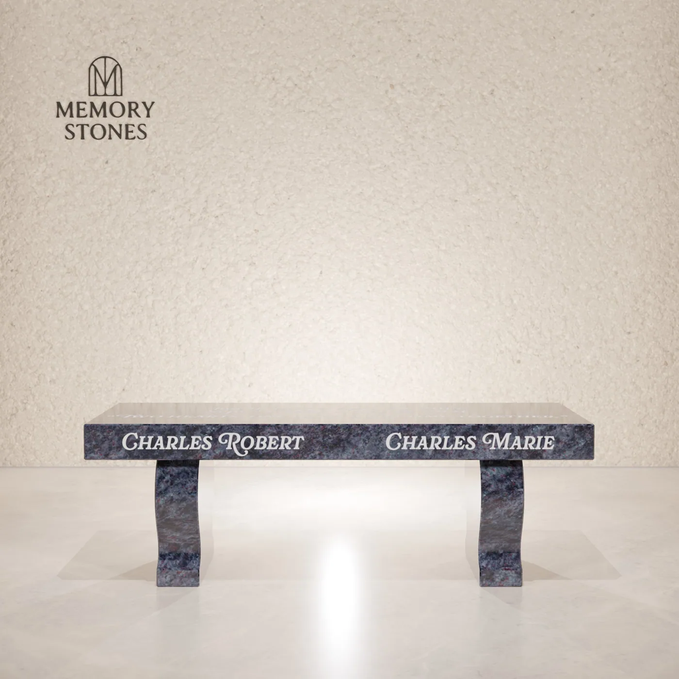 Granite Memorial Bench — view 2