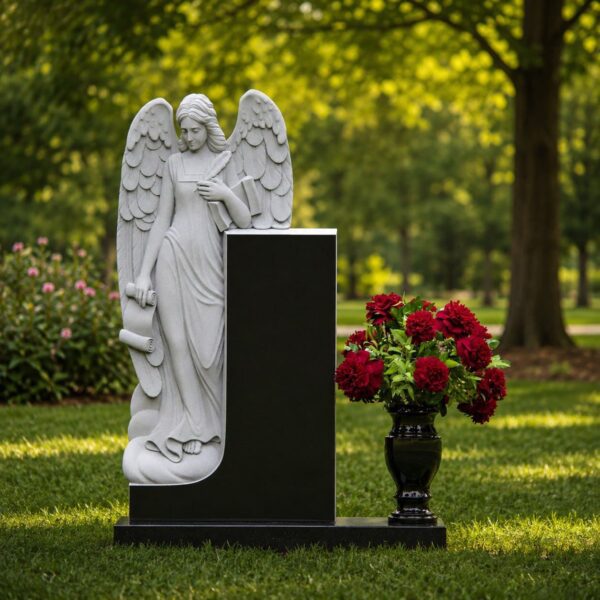 Angel Shape Granite Headstone