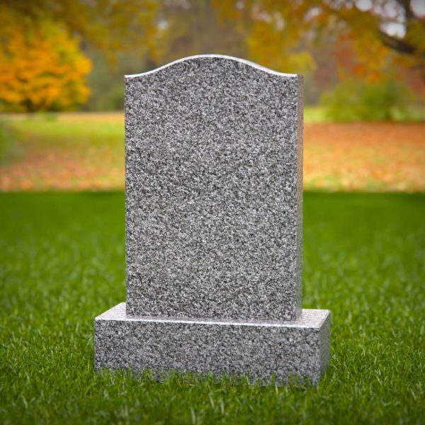 Classic Soft-Serpentine Single Upright Granite Headstone