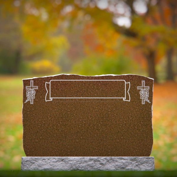 Wide Serpentine Upright Memorial