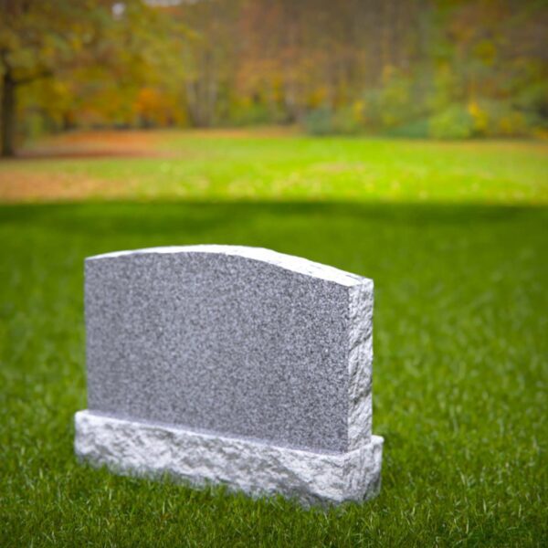 Serpentine-Top Upright Granite Headstone