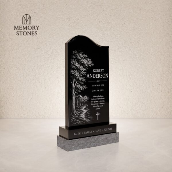 Upright Granite Headstone